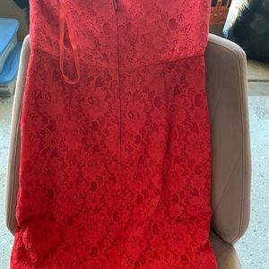 Strapless lace dress